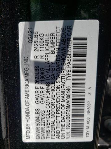 Photo 10 from auction – 2021 ACURA TLX TECH A with VIN 19UUB6F58MA008446
