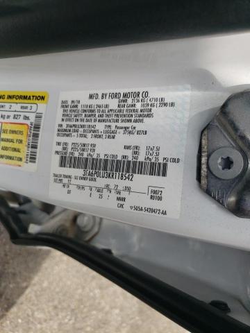 Photo 10 from auction – 2019 FORD FUSION SE with VIN 3FA6P0LU3KR118542