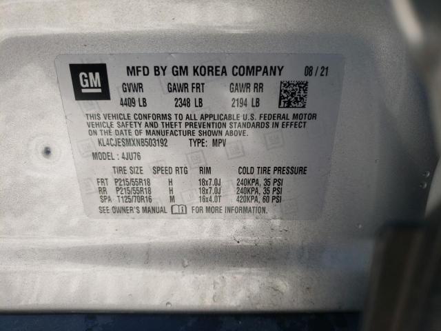 Photo 10 from auction – 2022 BUICK ENCORE PRE with VIN KL4CJESMXNB503192