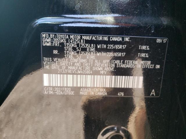 Photo 10 from auction – 2018 TOYOTA RAV4 LE with VIN 2T3ZFREV5JW405864