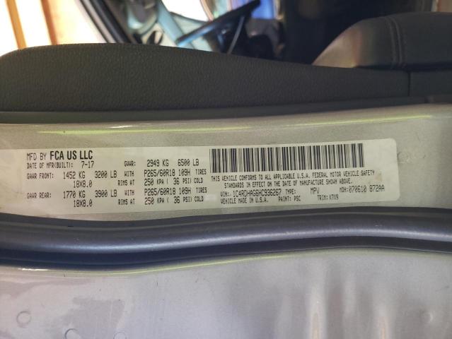 Photo 10 from auction – 2017 DODGE DURANGO SX with VIN 1C4RDHAG6HC936267