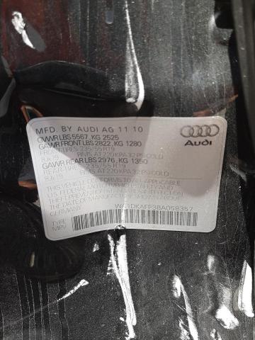 Photo 10 from auction – 2011 AUDI Q5 PREMIUM with VIN WA1DKAFP3BA058357