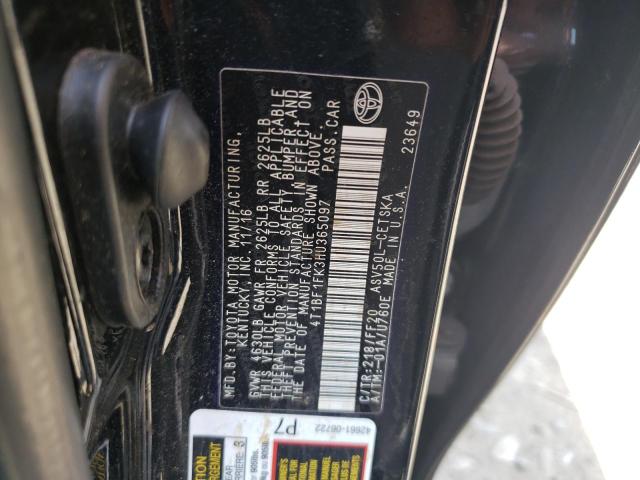 Photo 10 from auction – 2017 TOYOTA CAMRY LE with VIN 4T1BF1FK3HU365097