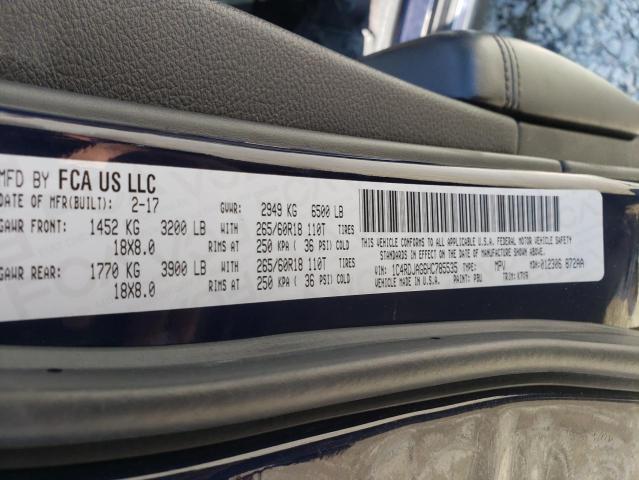 Photo 10 from auction – 2017 DODGE DURANGO SX with VIN 1C4RDJAG6HC785535