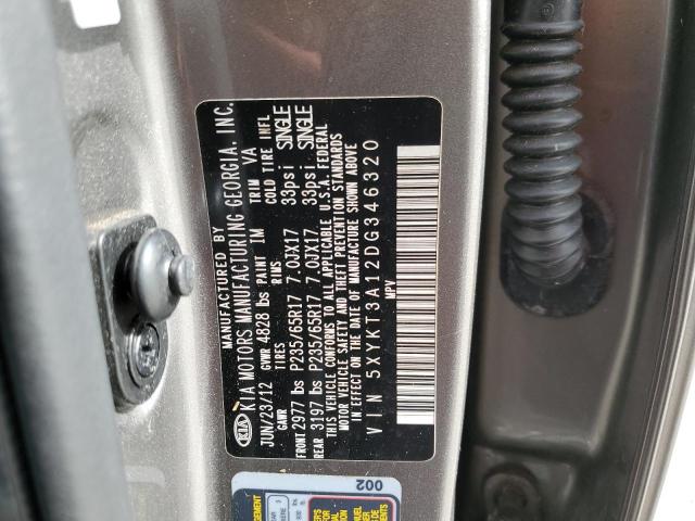 Photo 10 from auction – 2013 KIA SORENTO LX with VIN 5XYKT3A12DG346320