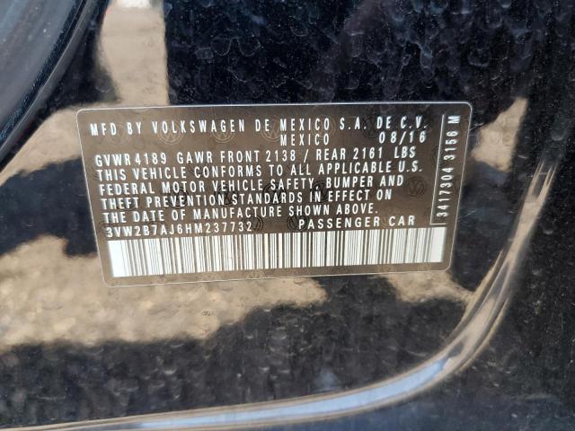 Photo 10 from auction – 2017 VOLKSWAGEN JETTA S with VIN 3VW2B7AJ6HM237732