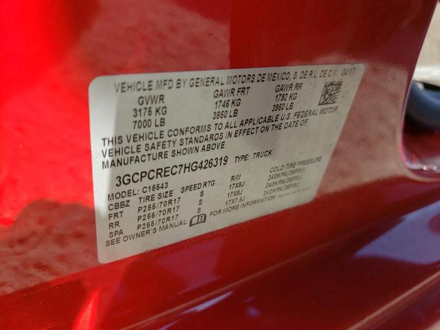 Photo 10 from auction – 2017 CHEVROLET 1500 with VIN 3GCPCREC7HG426319