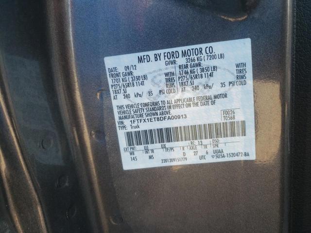 Photo 10 from auction – 2013 FORD F150 SUPER with VIN 1FTFX1ET8DFA00913