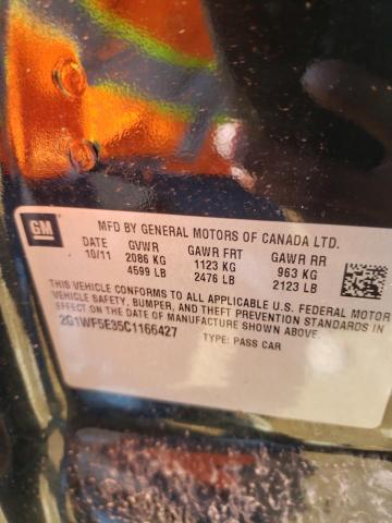 Photo 10 from auction – 2012 CHEVROLET IMPALA LS with VIN 2G1WF5E35C1166427