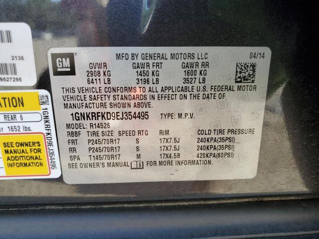 Photo 10 from auction – 2014 CHEVROLET TRAVERSE L with VIN 1GNKRFKD9EJ354495