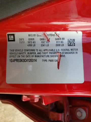 Photo 10 from auction – 2012 BUICK VERANO CON with VIN 1G4PR5SK3C4126314