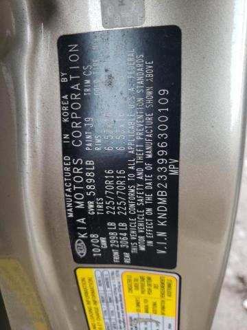 Photo 10 from auction – 2009 KIA SEDONA EX with VIN KNDMB233996300109