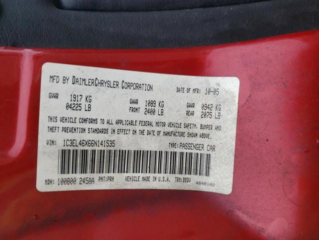 Photo 10 from auction – 2006 CHRYSLER SEBRING with VIN 1C3EL46X66N141535