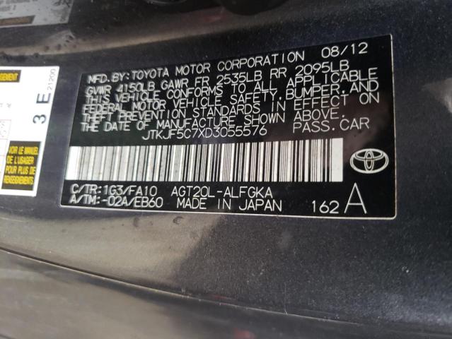 Photo 10 from auction – 2013 TOYOTA SCION TC with VIN JTKJF5C7XD3055576