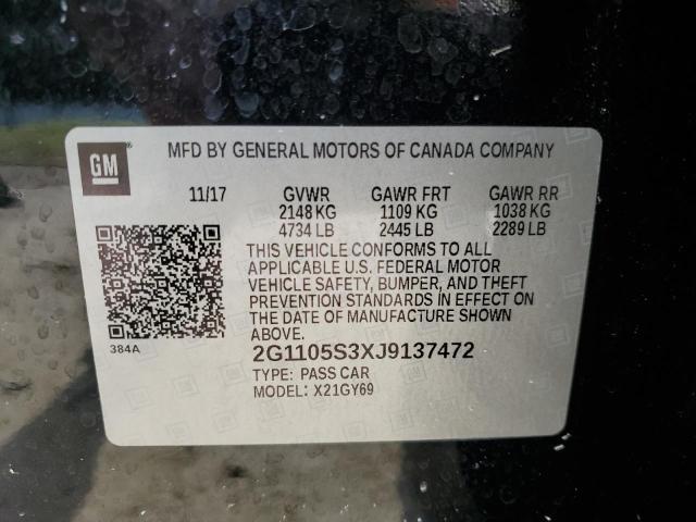 Photo 10 from auction – 2018 CHEVROLET IMPALA LT with VIN 2G1105S3XJ9137472