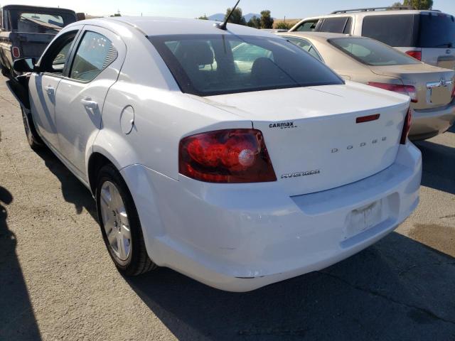Photo 3 from auction – 2012 DODGE AVENGER SE with VIN 1C3CDZAB1CN252891