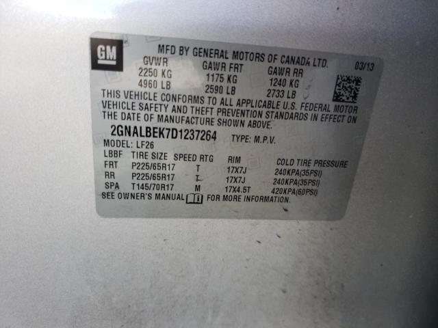 Photo 10 from auction – 2013 CHEVROLET EQUINOX LS with VIN 2GNALBEK7D1237264