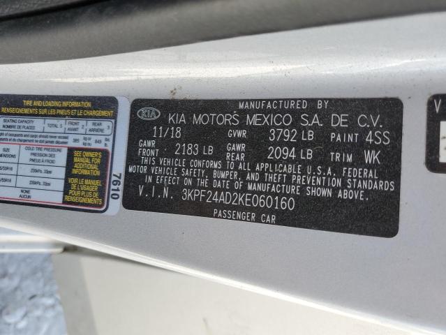 Photo 10 from auction – 2019 KIA FORTE FE with VIN 3KPF24AD2KE060160