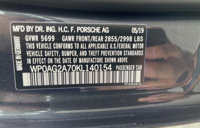 Photo 10 from auction – 2019 PORSCHE PANAMERA G with VIN WP0AG2A70KL140154