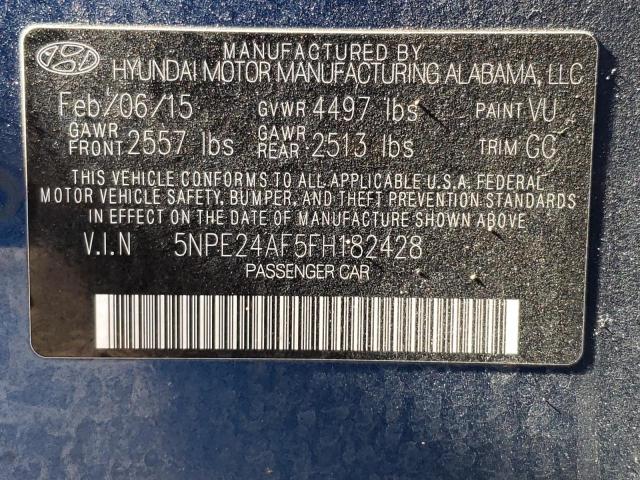 Photo 10 from auction – 2015 HYUNDAI SONATA SE with VIN 5NPE24AF5FH182428