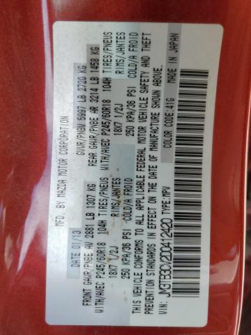 Photo 10 from auction – 2013 MAZDA CX-9 TOURI with VIN JM3TB3CV2D0412420