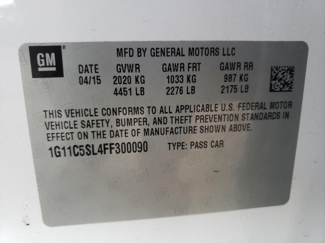 Photo 10 from auction – 2015 CHEVROLET MALIBU with VIN 1G11C5SL4FF300090