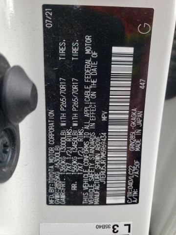 Photo 10 from auction – 2021 TOYOTA 4RUNNER SR with VIN JTERU5JR7M5969434