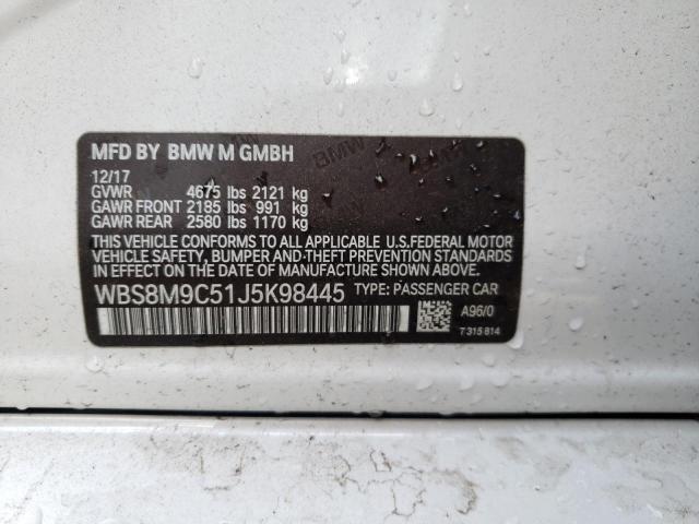 Photo 10 from auction – 2018 BMW M3 with VIN WBS8M9C51J5K98445