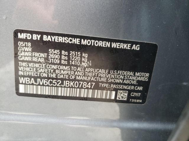 Photo 10 from auction – 2018 BMW 640 XIGT with VIN WBAJV6C52JBK07847