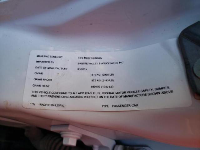 Photo 10 from auction – 2015 FORD FOCUS SE with VIN 1FADP3F26FL257927
