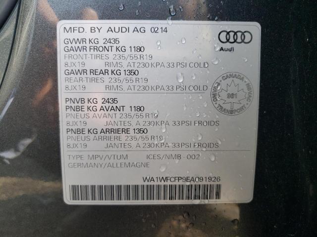 Photo 10 from auction – 2014 AUDI Q5 PRESTIG with VIN WA1WFCFP9EA091926