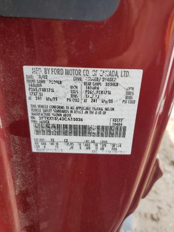 Photo 10 from auction – 2003 FORD F150 with VIN 2FTRX18L43CA15038