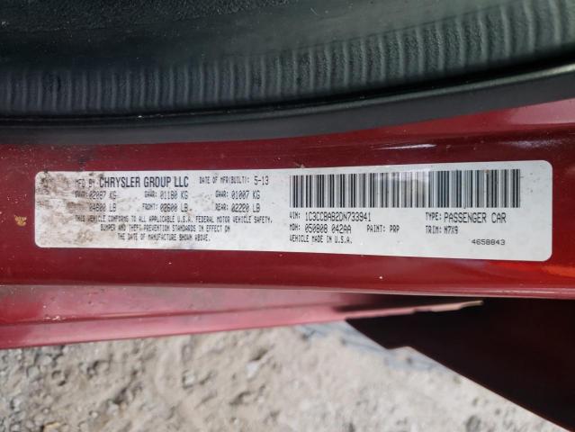 Photo 10 from auction – 2013 CHRYSLER 200 LX with VIN 1C3CCBAB2DN733941