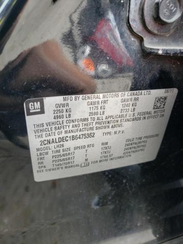 Photo 10 from auction – 2011 CHEVROLET EQUINOX LT with VIN 2CNALDEC1B6475362