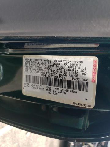 Photo 10 from auction – 2001 TOYOTA ECHO with VIN JTDBT123710143641