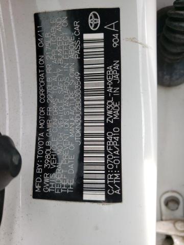 Photo 10 from auction – 2011 TOYOTA PRIUS with VIN JTDKN3DU2B0303549