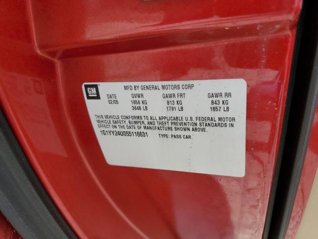 Photo 10 from auction – 2005 CHEVROLET CORVETTE with VIN 1G1YY24U055116631