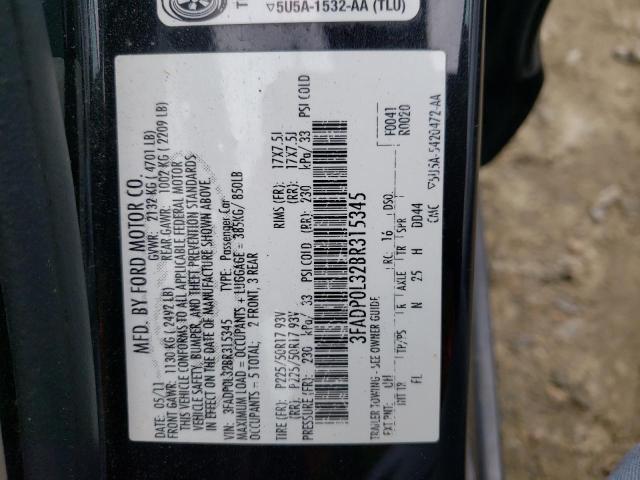 Photo 10 from auction – 2011 FORD FUSION HYB with VIN 3FADP0L32BR315345