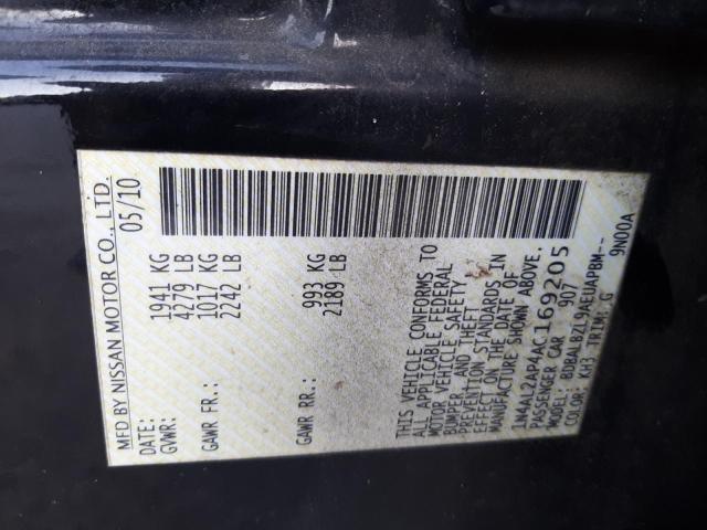 Photo 10 from auction – 2010 NISSAN ALTIMA BAS with VIN 1N4AL2AP4AC169205