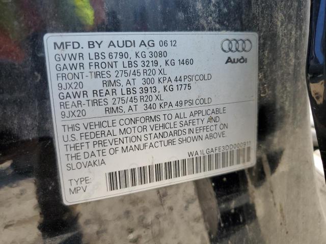 Photo 10 from auction – 2013 AUDI Q7 PREMIUM with VIN WA1LGAFE3DD000911