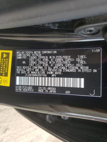 Photo 10 from auction – 2010 LEXUS RX 450 with VIN JTJZB1BA8A2001946