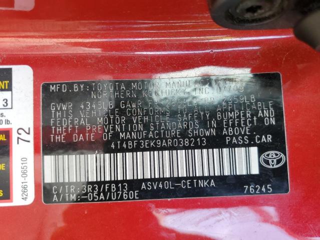 Photo 10 from auction – 2010 TOYOTA CAMRY BASE with VIN 4T4BF3EK9AR038213