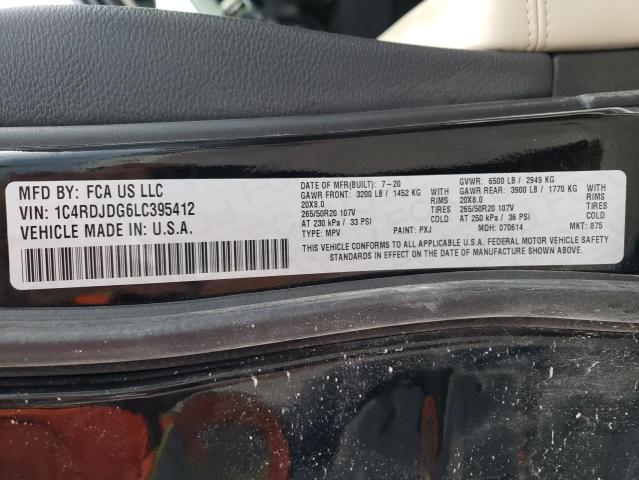 Photo 10 from auction – 2020 DODGE DURANGO GT with VIN 1C4RDJDG6LC395412