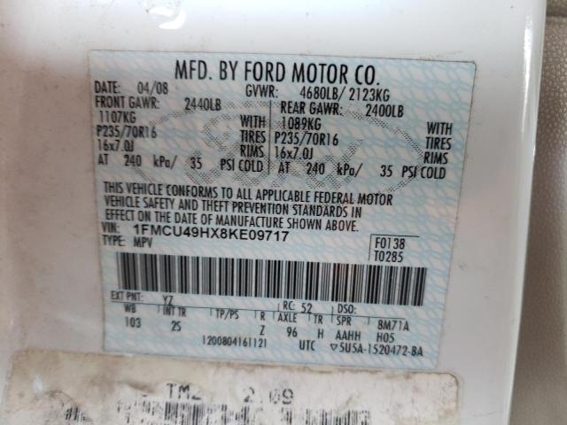 Photo 10 from auction – 2008 FORD ESCAPE HEV with VIN 1FMCU49HX8KE09717