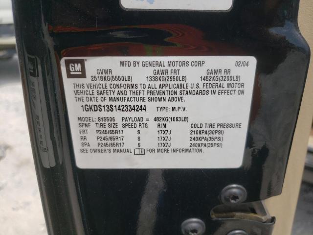 Photo 10 from auction – 2004 GMC ENVOY with VIN 1GKDS13S142334244