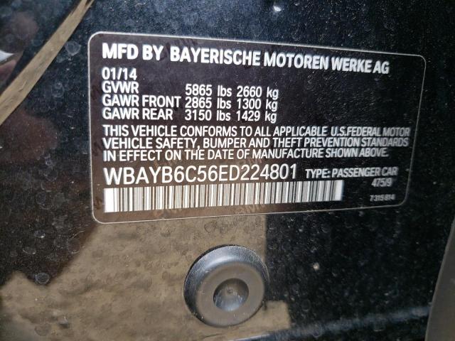 Photo 10 from auction – 2014 BMW 750 XI with VIN WBAYB6C56ED224801