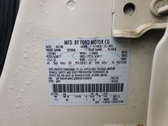 Photo 10 from auction – 2008 FORD EDGE SEL with VIN 2FMDK48C28BB10569