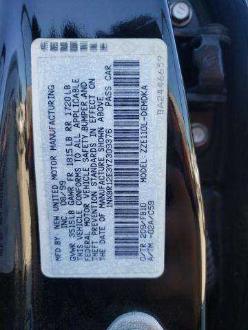 Photo 10 from auction – 2000 TOYOTA COROLLA VE with VIN 1NXBR12E3YZ309376