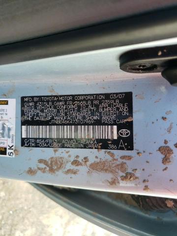 Photo 10 from auction – 2007 TOYOTA CAMRY CE with VIN JTNBE46K473107969