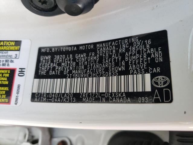 Photo 10 from auction – 2017 TOYOTA COROLLA L with VIN 2T1BURHE3HC750835
